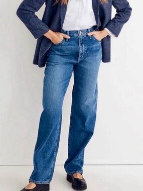 Madewell Baggy Straight Jeans size 29 Relaxed High Rise Denim